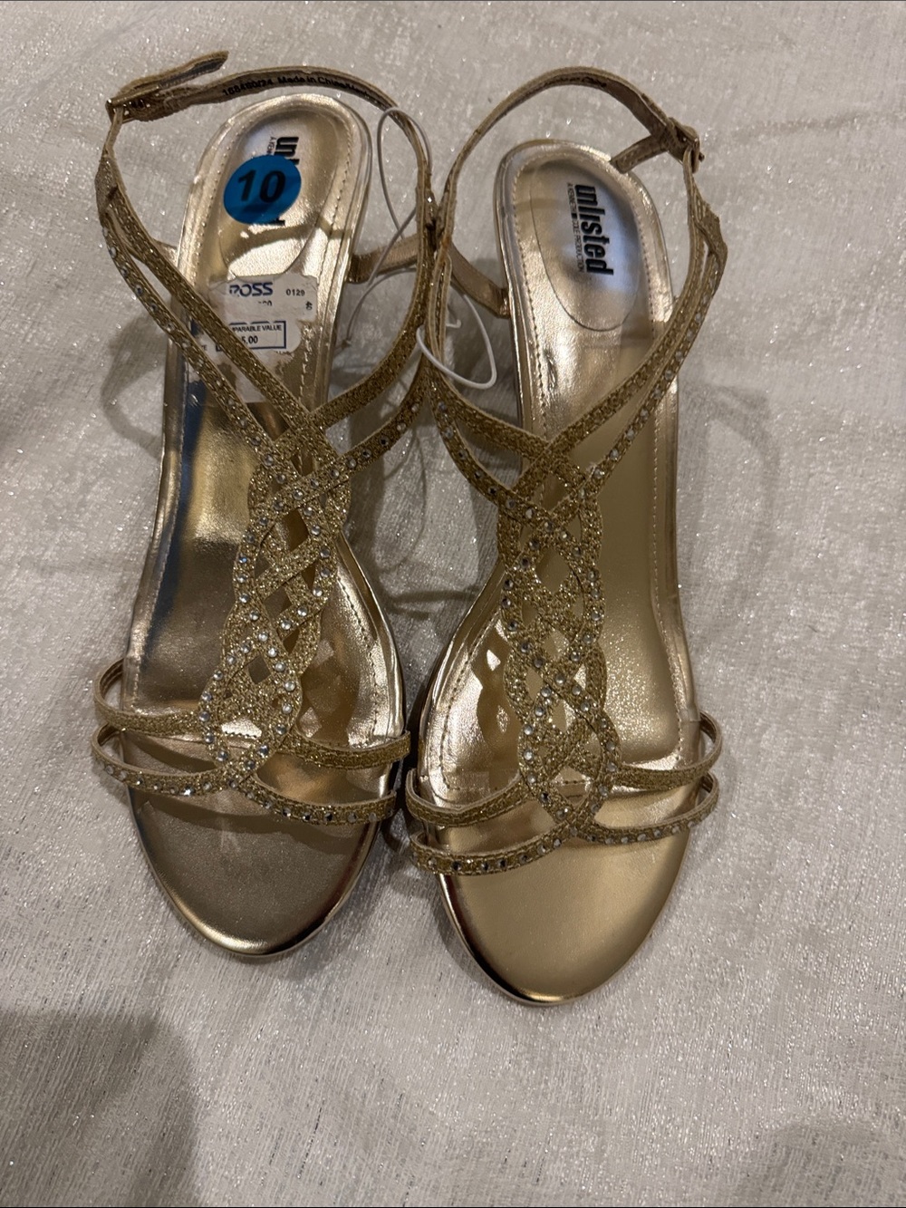 Women’s Glitter Gold Heels